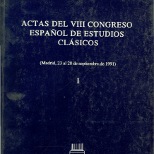 Actas del VIII Congreso Español de Estudios Clásicos