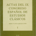 Actas del IX Congreso Español de Estudios Clásicos