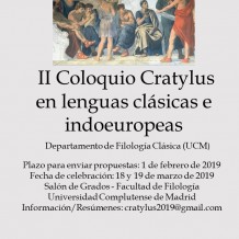 II coloquio Cratylus en lenguas clásicas e indoeuropeas