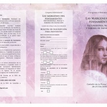 Congreso internacional: Las márgenes del pensamiento: heterodoxia, magia y saberes de salvación. Castellón de la Plana 26-27 de abril del 2018
